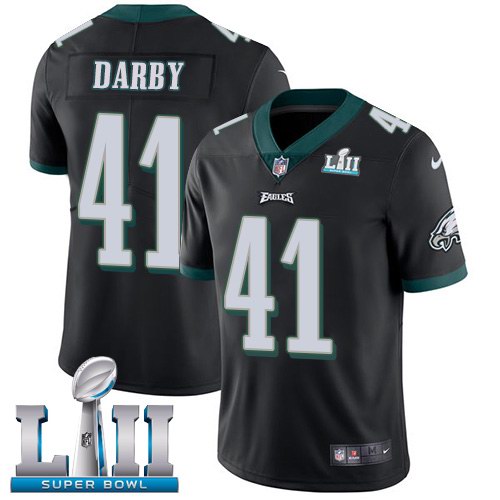 Nike Eagles 41 Ronald Darby Black 2018 Super Bowl LII Youth Vapor Untouchable Limited Jersey