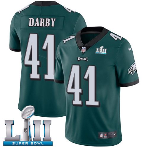 Nike Eagles 41 Ronald Darby Green 2018 Super Bowl LII Vapor Untouchable Limited Jersey