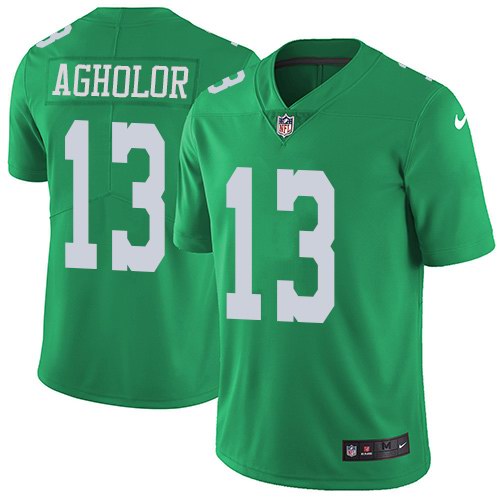 Nike Eagles 13 Nelson Agholor Green Youth Color Rush Limited Jersey