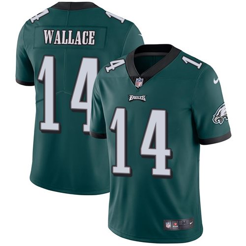 Nike Eagles 14 Mike Wallace Green Youth Vapor Untouchable Limited Jersey