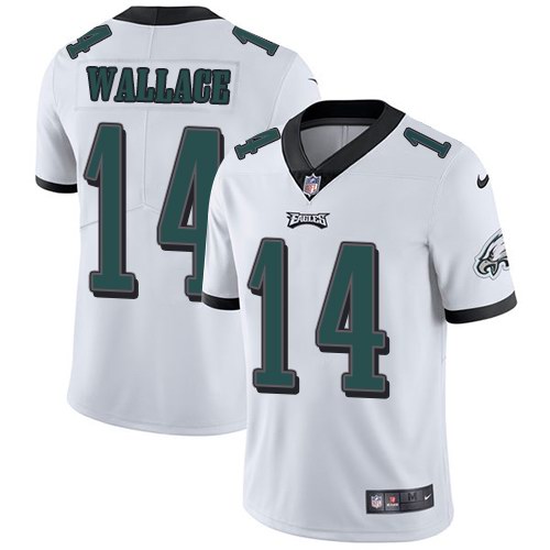Nike Eagles 14 Mike Wallace White Youth Vapor Untouchable Limited Jersey