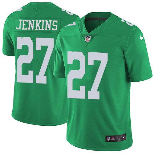 Nike Eagles 27 Malcolm Jenkins Green Color Rush Limited Jersey