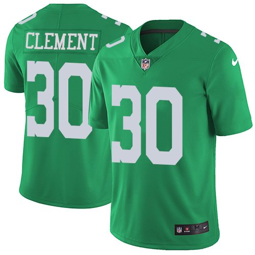 Nike Eagles 30 Corey Clement Green Youth Color Rush Limited Jersey - Click Image to Close