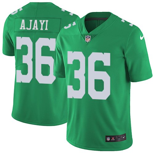 Nike Eagles 36 Jay Ajayi Green Youth Color Rush Limited Jersey - Click Image to Close