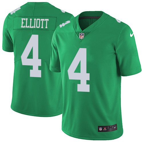 Nike Eagles 4 Jake Elliott Green Youth Color Rush Limited Jersey - Click Image to Close