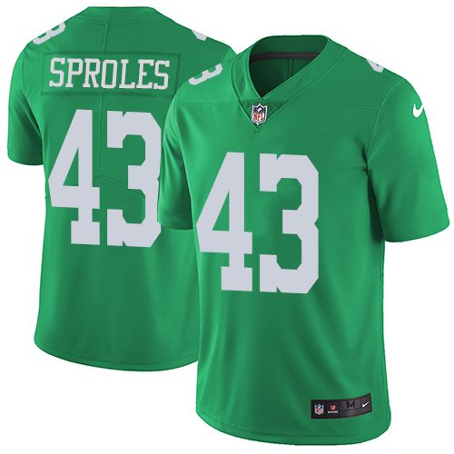 Nike Eagles 43 Darren Sproles Green Youth Color Rush Limited Jersey
