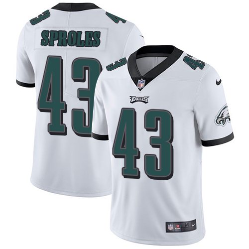 Nike Eagles 43 Darren Sproles White Youth Vapor Untouchable Limited Jersey