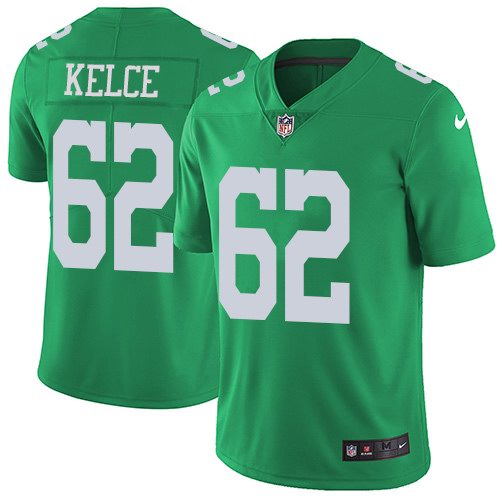 Nike Eagles 62 Jason Kelce Green Youth Color Rush Limited Jersey