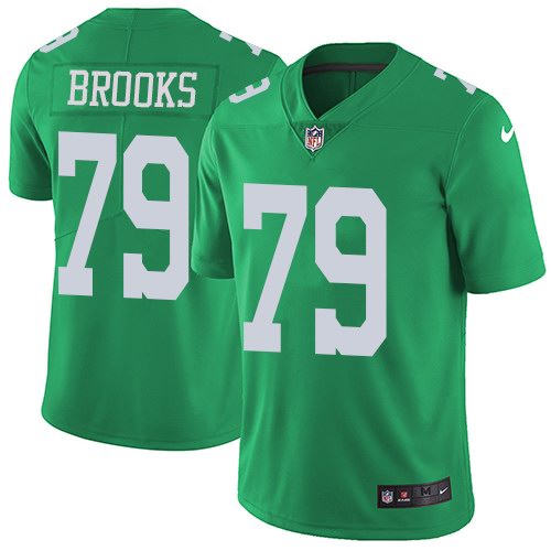 Nike Eagles 79 Brandon Brooks Green Color Rush Limited Jersey
