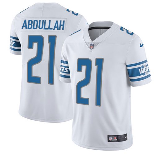 Nike Lions 21 Ameer Abdullah White Vapor Untouchable Limited Jersey - Click Image to Close