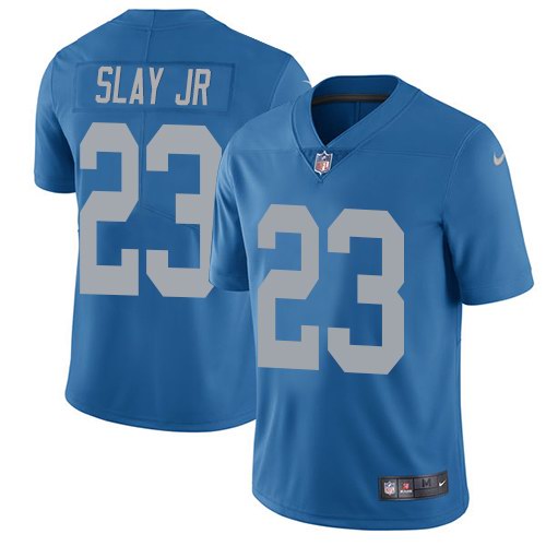 Nike Lions 23 Darius Slay Jr Blue Throwback Vapor Untouchable Limited Jersey