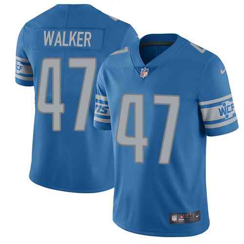 Nike Lions 47 Tracy Walker Blue Vapor Untouchable Limited Jersey