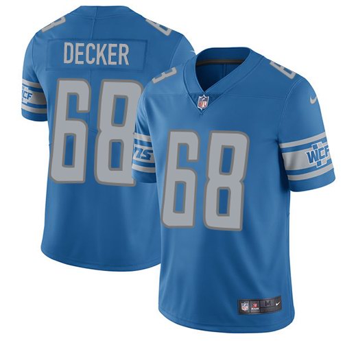 Nike Lions 68 Taylor Decker Blue Youth Vapor Untouchable Limited Jersey