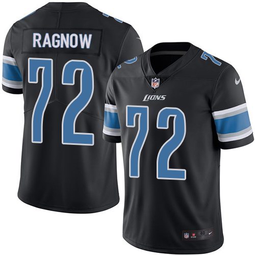 Nike Lions 72 Frank Ragnow Black Color Rush Limited Jersey