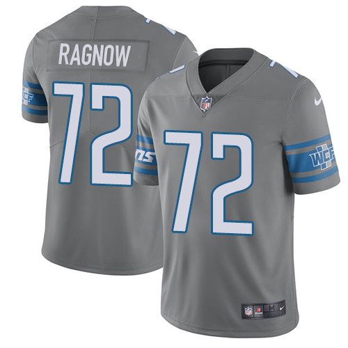 Nike Lions 72 Frank Ragnow Gray Youth Color Rush Limited Jersey - Click Image to Close