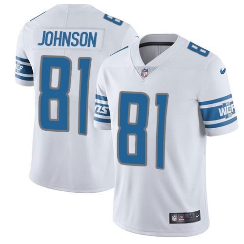 Nike Lions 81 Calvin Johnson White Youth Vapor Untouchable Limited Jersey