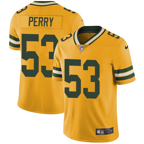 Nike Packers 53 Nick Perry Yellow Vapor Untouchable Limited Jersey