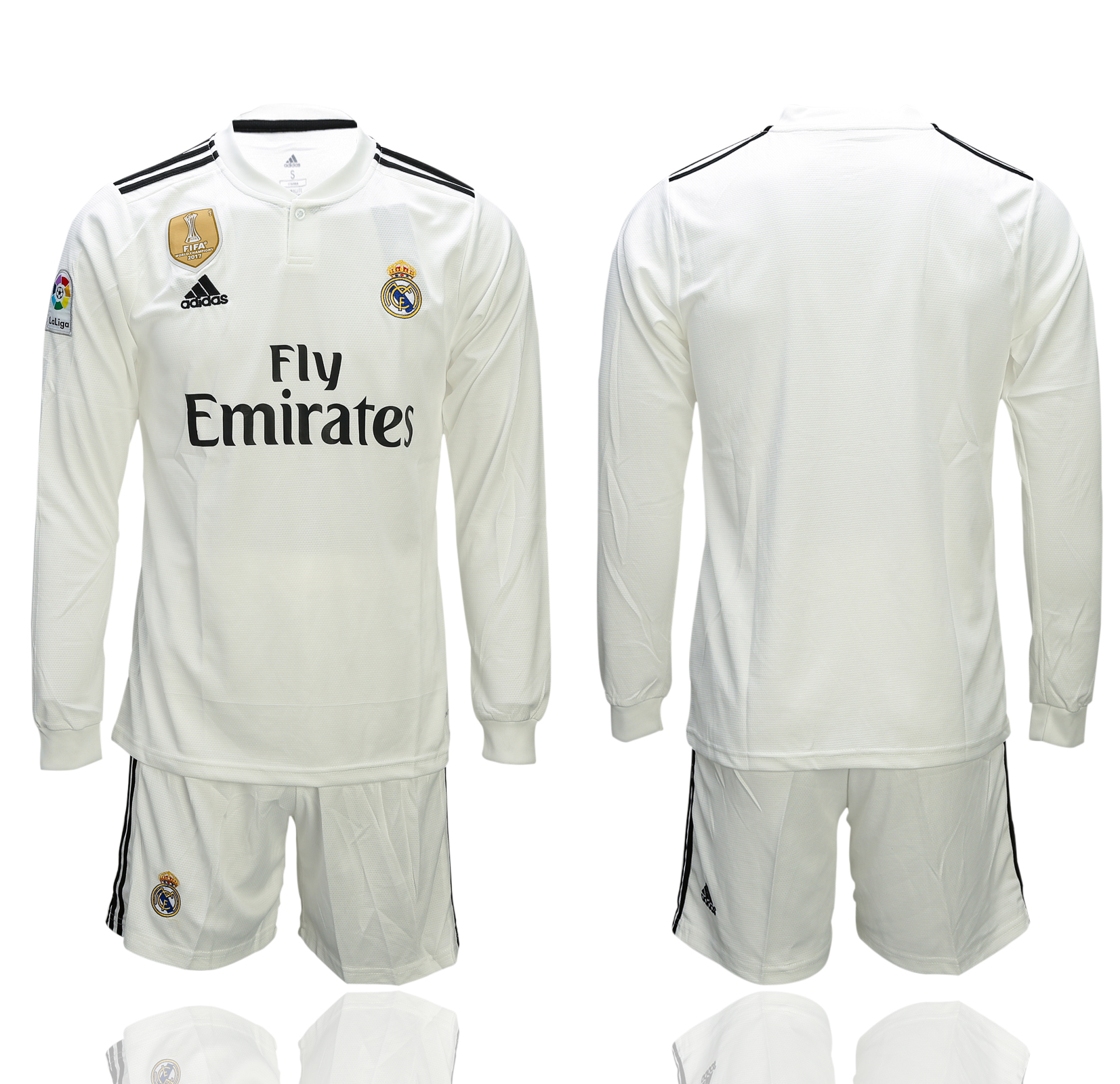 2018-19 Real Madrid Home Long Sleeve Soccer Jersey