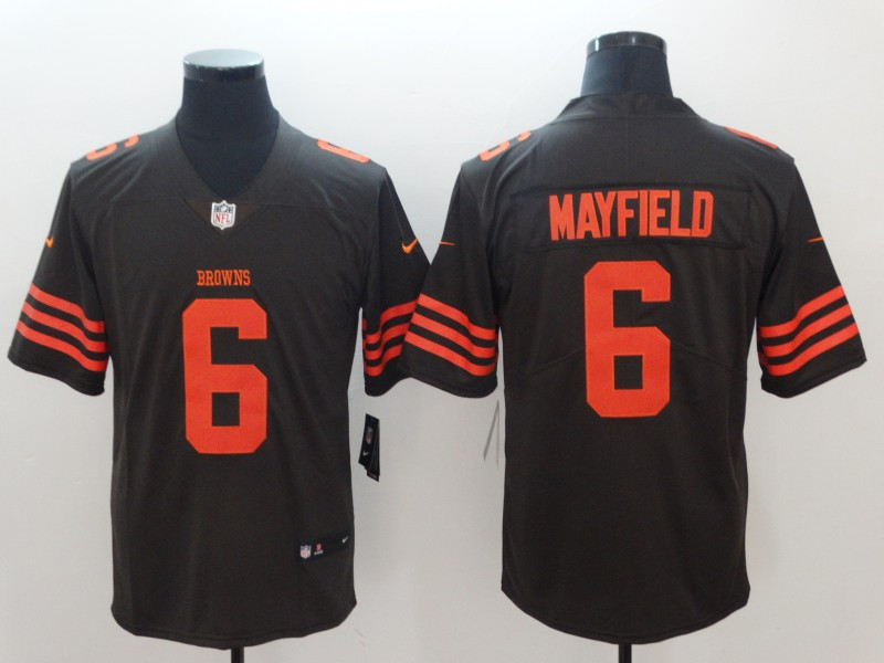 Nike Browns 6 Baker Mayfield Brown Youth Color Rush Limited Jersey