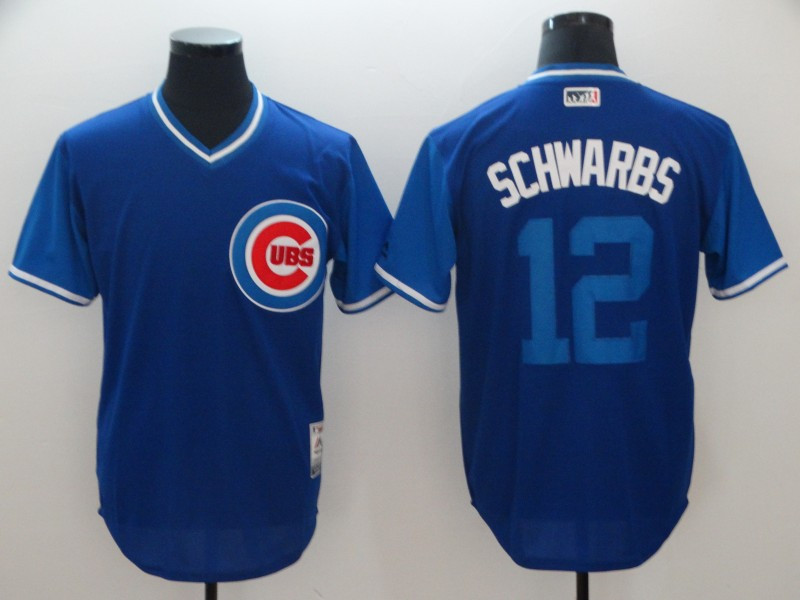 Cubs 12 Kyle Schwarber Schwarbs Majestic Royal 2018 Players Weekend Jersey