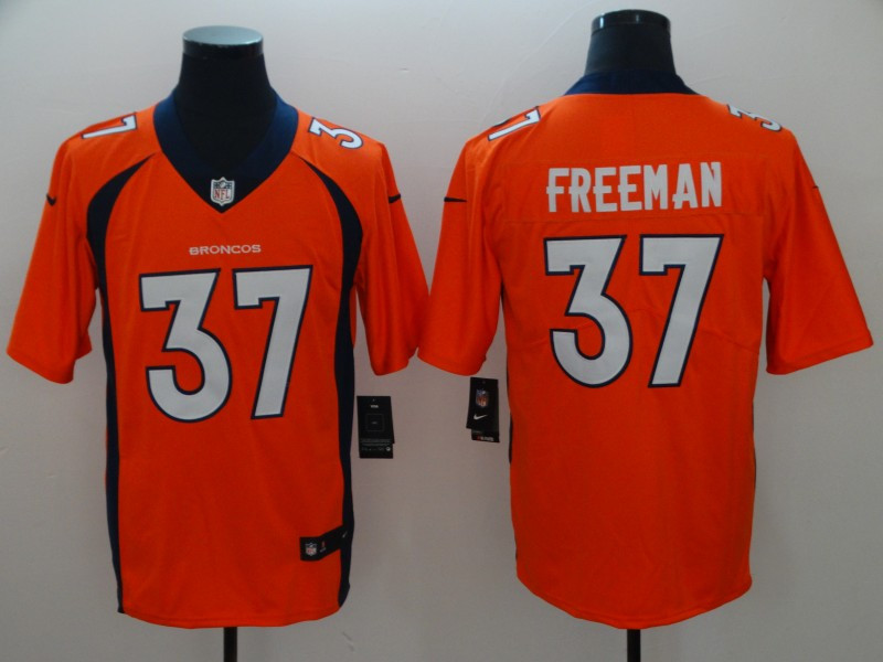 Nike Broncos 37 Royce Freeman Orange Vapor Untouchable Limited Jersey