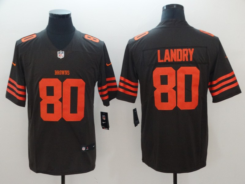 Nike Browns 80 Jarvis Landry Brown Color Rush Limited Jersey
