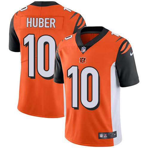 Nike Bengals 10 Kevin Huber Orange Youth Vapor Untouchable Limited Jersey
