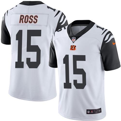 Nike Bengals 15 John Ross White Youth Color Rush Limited Jersey - Click Image to Close