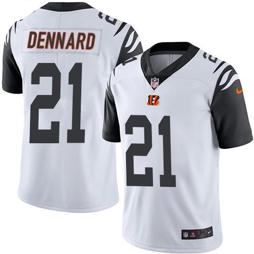 Nike Bengals 21 Darqueze Dennard White Color Rush Limited Jersey