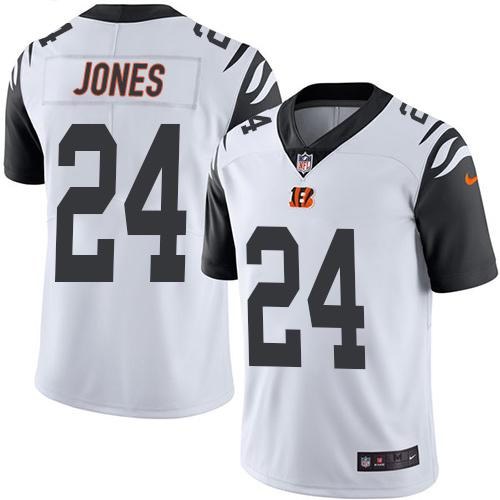 Nike Bengals 24 Adam Jones White Color Rush Limited Jersey