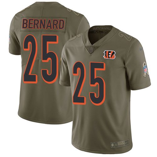 Nike Bengals 25 Giovani Bernard Olive Salute To Service Limited Jersey