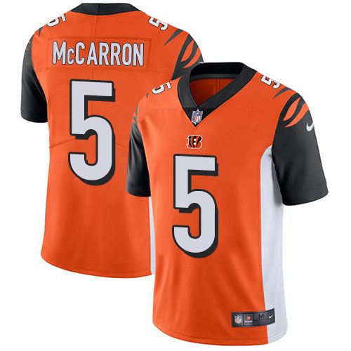 Nike Bengals 5 AJ McCarron Orange Vapor Untouchable Limited Jersey