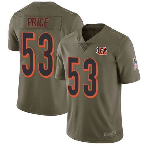 Nike Bengals 53 Billy Price Olive Salute To Service Limited Jersey