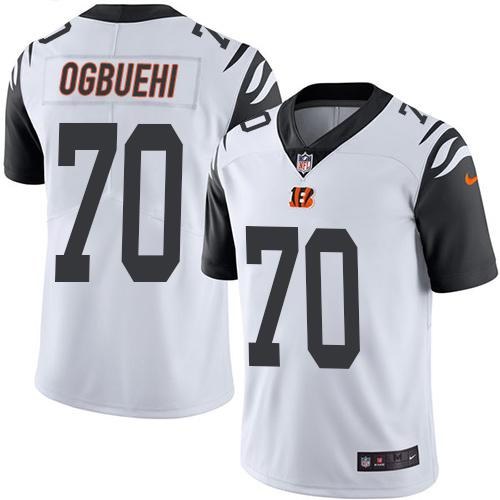 Nike Bengals 70 Cedric Ogbuehi White Color Rush Limited Jersey