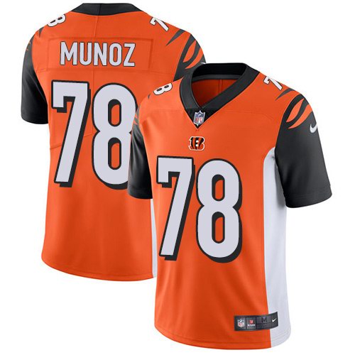 Nike Bengals 78 Anthony Munoz Orange Vapor Untouchable Limited Jersey
