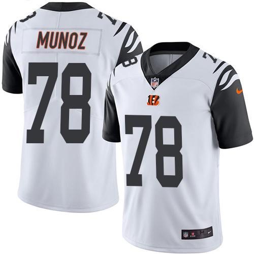 Nike Bengals 78 Anthony Munoz White Color Rush Limited Jersey
