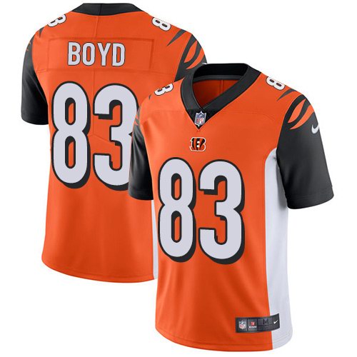 Nike Bengals 83 Tyler Boyd Orange Vapor Untouchable Limited Jersey