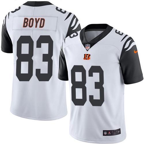 Nike Bengals 83 Tyler Boyd White Color Rush Limited Jersey
