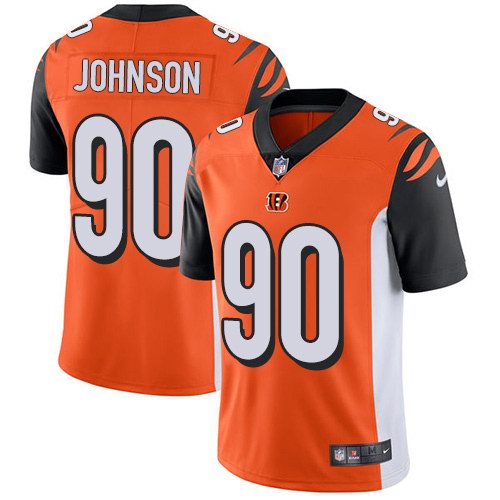 Nike Bengals 90 Michael Johnson Orange Vapor Untouchable Limited Jersey