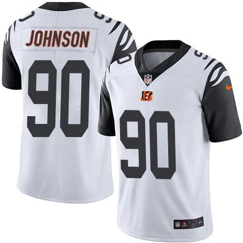 Nike Bengals 90 Michael Johnson White Color Rush Limited Jersey