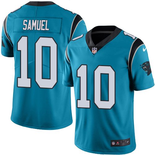 Nike Panthers 10 Curtis Samuel Blue Youth Vapor Untouchable Limited Jersey