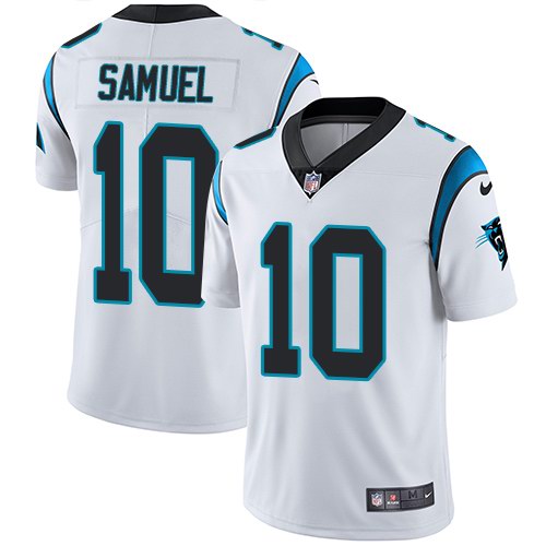 Nike Panthers 10 Curtis Samuel White Vapor Untouchable Limited Jersey
