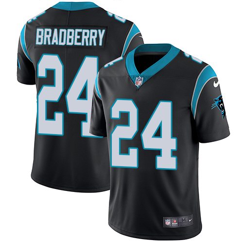 Nike Panthers 24 James Bradberry Black Youth Vapor Untouchable Limited Jersey - Click Image to Close