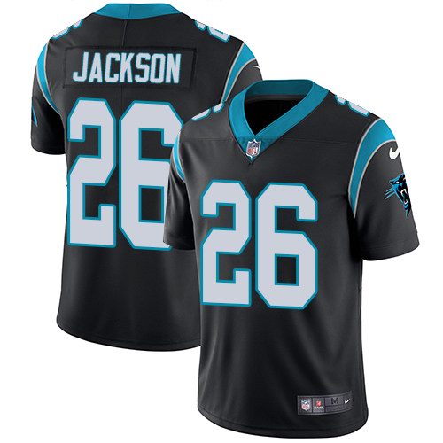 Nike Panthers 26 Donte Jackson Black Vapor Untouchable Limited Jersey