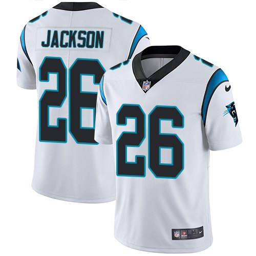 Nike Panthers 26 Donte Jackson White Youth Vapor Untouchable Limited Jersey - Click Image to Close