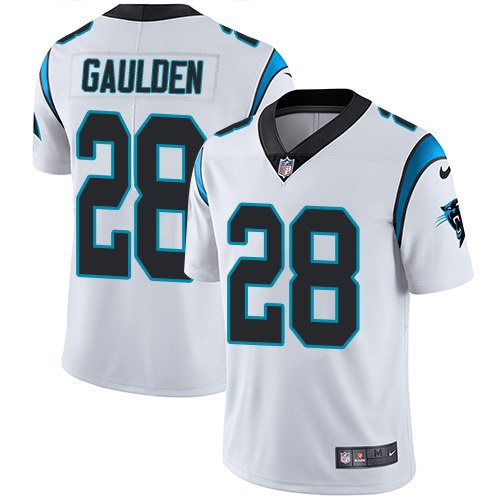 Nike Panthers 28 Rashaan Gaulden White Youth Vapor Untouchable Limited Jersey