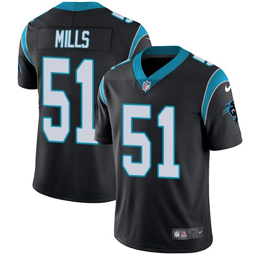 Nike Panthers 51 Sam Mills Black Youth Vapor Untouchable Limited Jersey - Click Image to Close