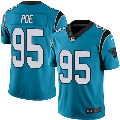 Nike Panthers 95 Dontari Poe Blue Vapor Untouchable Limited Jersey