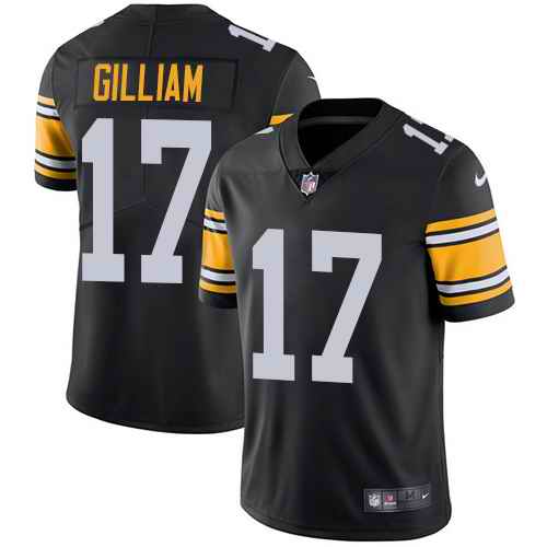 Nike Steelers 17 Joe Gilliam Black Alternate Vapor Untouchable Limited Jersey