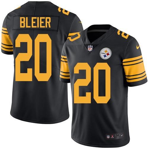 Nike Steelers 20 Rocky Bleier Black Youth Color Rush Limited Jersey